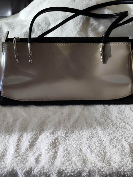 Beijo Handbags - Beijo Gray And Black Shoulder Bag
